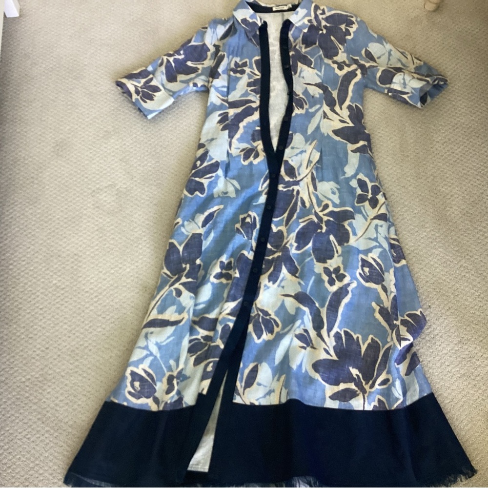 Women’s Blue Floral Maxi Bag - Brand Unspecified